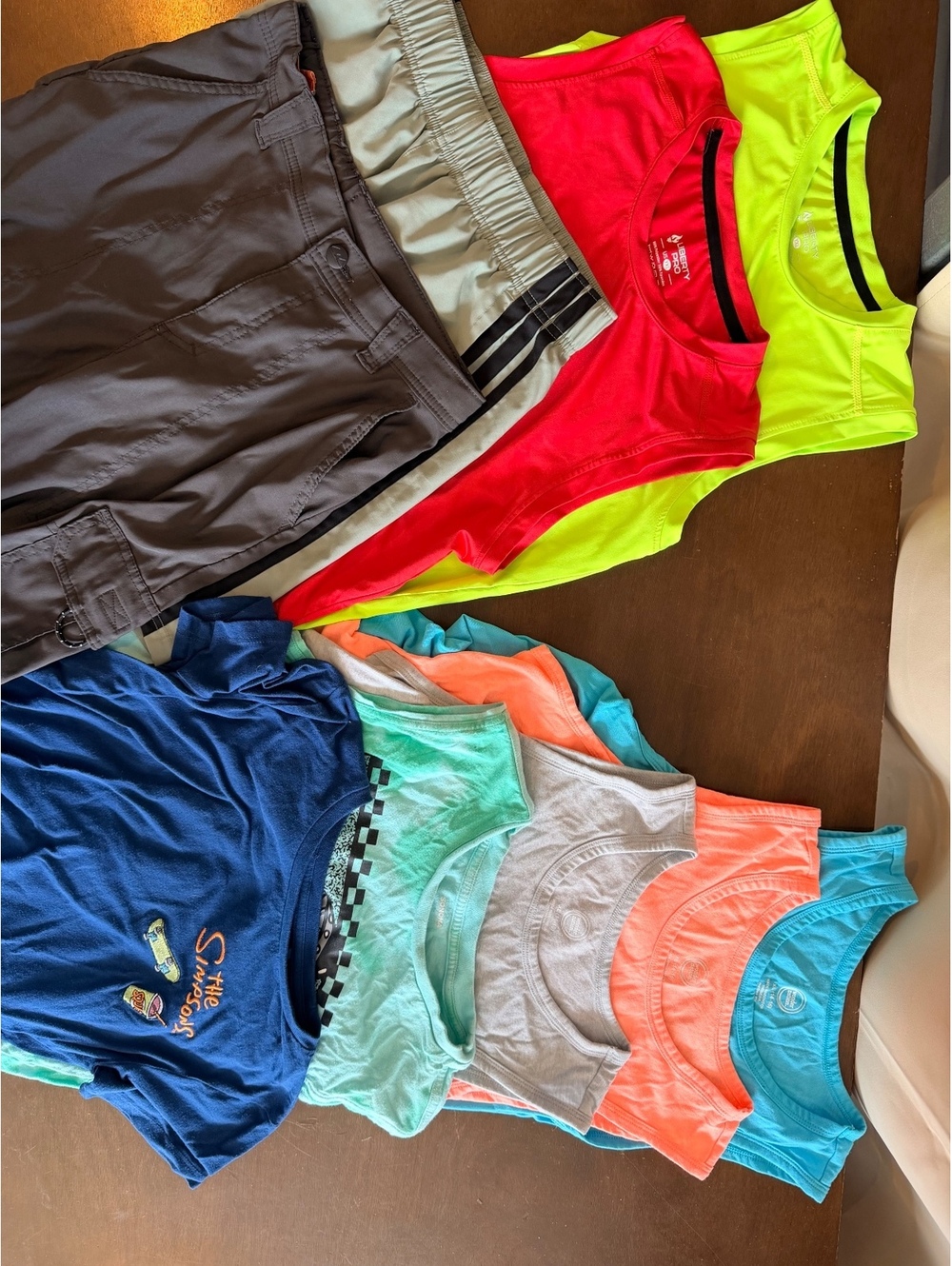 Boys Size 14/16 (XL) Clothing Lot – 10 Pc Athletic Tees, Shorts & Graphic Tops